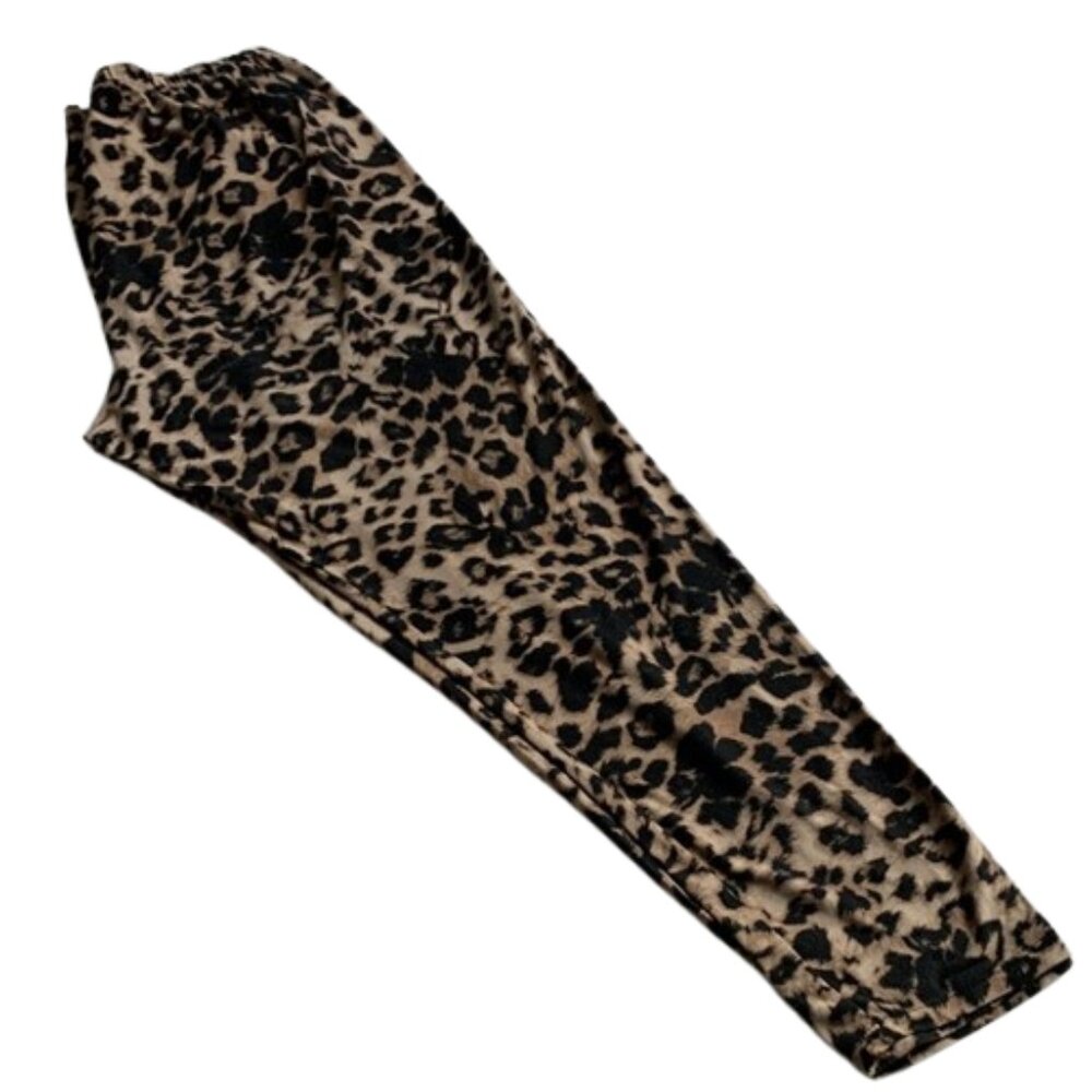 Brown and Black Animal Print Sleepwear.